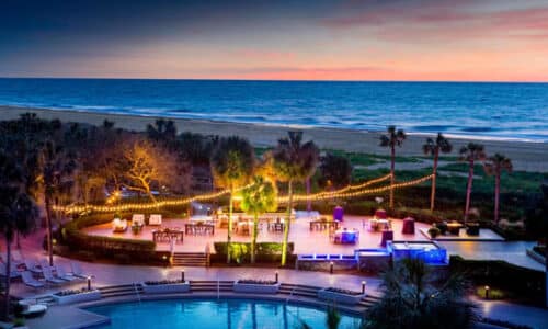 Sunset pool and ocean view from the Westin Hilton Head, SC